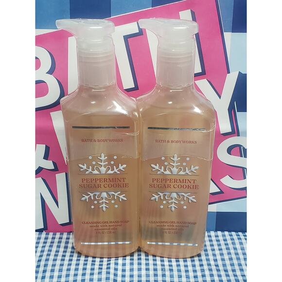 BBW Peppermint Sugar Cookie Cleansing Gel Hand Soap 2 Pack - Picture 1 of 2